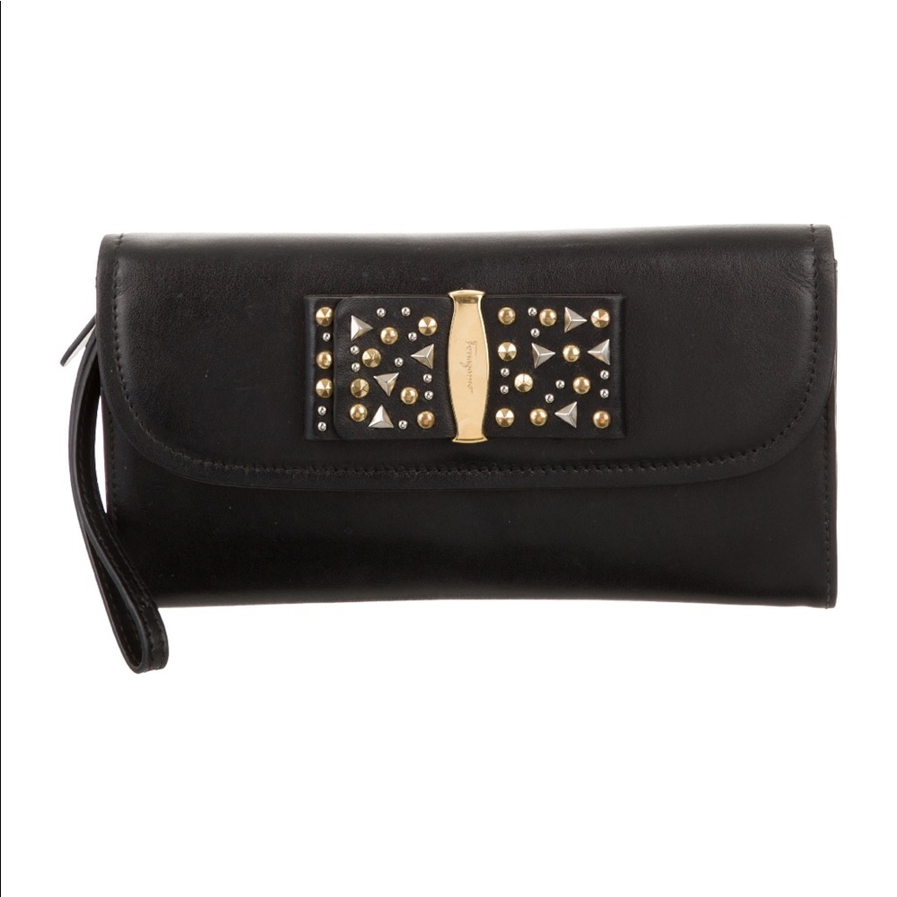 🌈 PRICE DROP🌈Salvatore Ferragamo embellished leather clutch - Picture 6 of 6